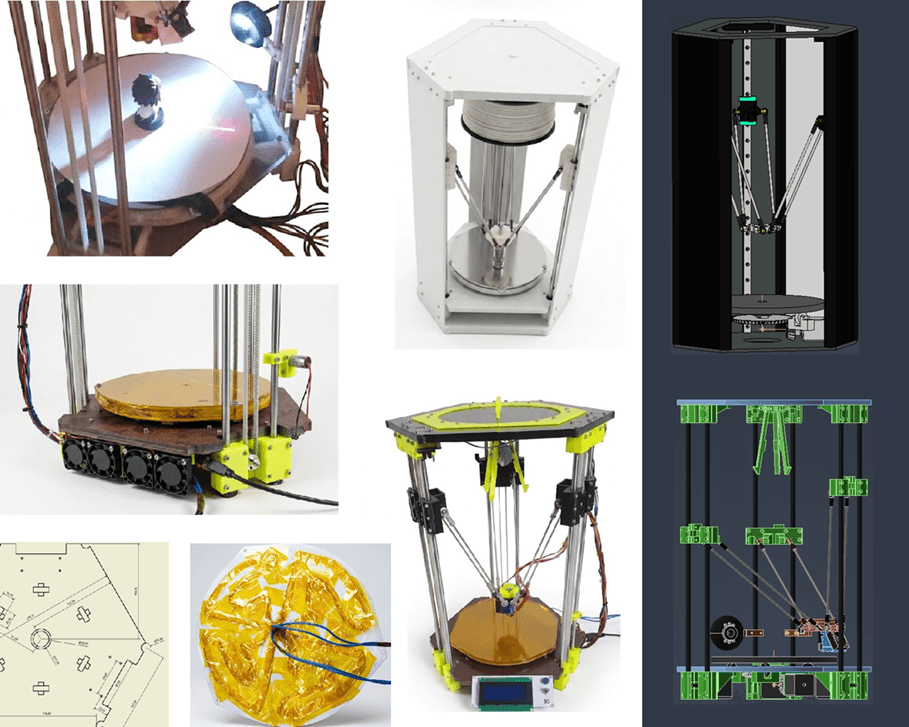 Kompakter Delta-FDM-Drucker mit 3D-Scanner